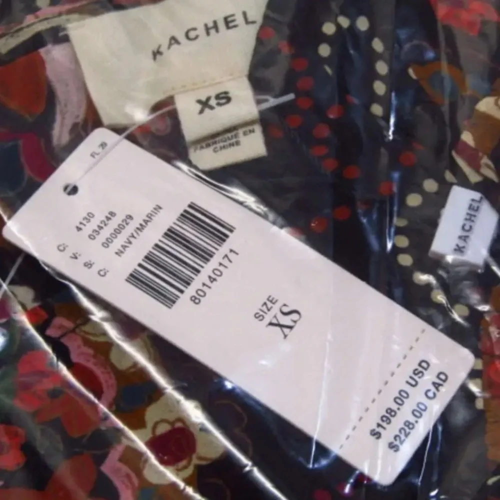KACHEL x Anthropologie Paisley Puff Sleeve Midi Dress XS NWT Fall Boho - Picture 15 of 15